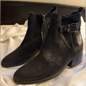 LUCCA LANE | Supple Brushed Leather Buckle Booties